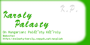 karoly palasty business card